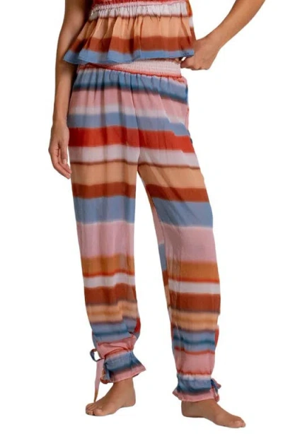 Cosita Linda Stripe Balloon Cover-up Beach Pants In Multi