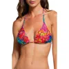Cosita Linda Triangle Bikini Top In Multi