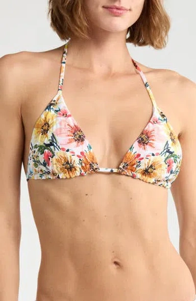 Cosita Linda Triangle Bikini Top In Multi