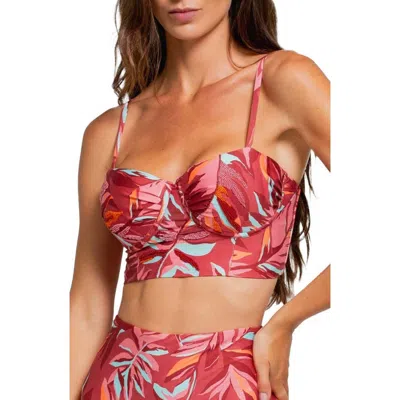 Cosita Linda Underwire Bustier Bikini Top In Multi