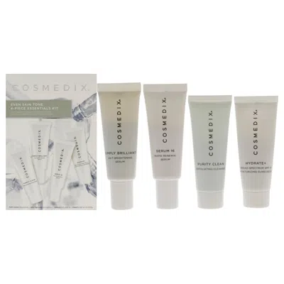 Cosmedix Even Skin Tone Essentials Kit By  For Unisex - 4 Pc 0.5oz Purity Clean, 0.5oz Simply Brillia In Multi
