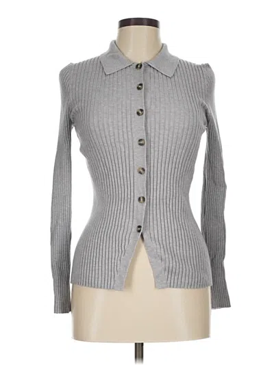 Pre-owned Cosmic Blue Love Cardigan Sweater In Gray