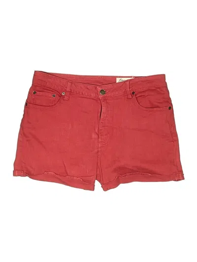 Pre-owned Cosmic Blue Love Denim Shorts In Red