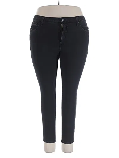 Pre-owned Cosmic Blue Love Jeggings In Black