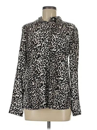 Pre-owned Cosmic Blue Love Long Sleeve Blouse In Black