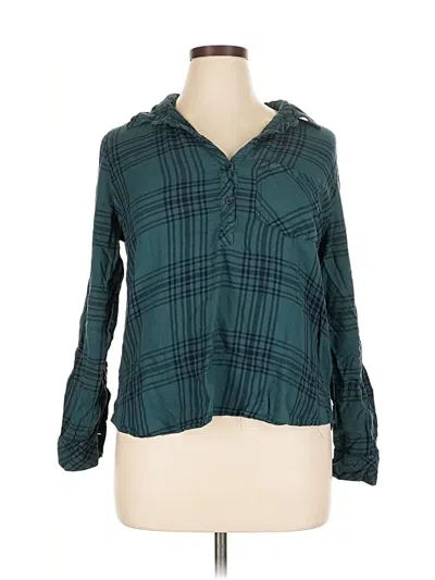 Pre-owned Cosmic Blue Love Long Sleeve Blouse In Blue