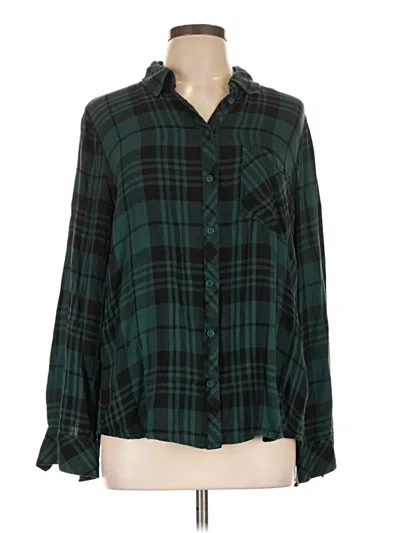 Pre-owned Cosmic Blue Love Long Sleeve Blouse In Green
