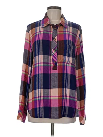 Pre-owned Cosmic Blue Love Long Sleeve Blouse In Purple
