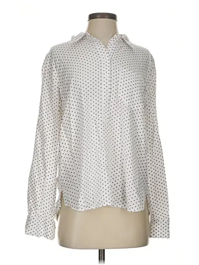 Pre-owned Cosmic Blue Love Long Sleeve Blouse In Silver