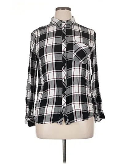 Pre-owned Cosmic Blue Love Long Sleeve Button Down Shirt In Black