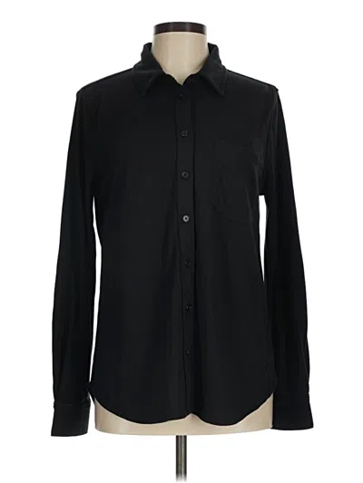 Pre-owned Cosmic Blue Love Long Sleeve Button Down Shirt In Black