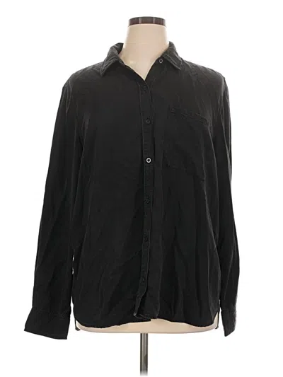 Pre-owned Cosmic Blue Love Long Sleeve Button Down Shirt In Black