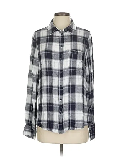 Pre-owned Cosmic Blue Love Long Sleeve Button Down Shirt In Gray