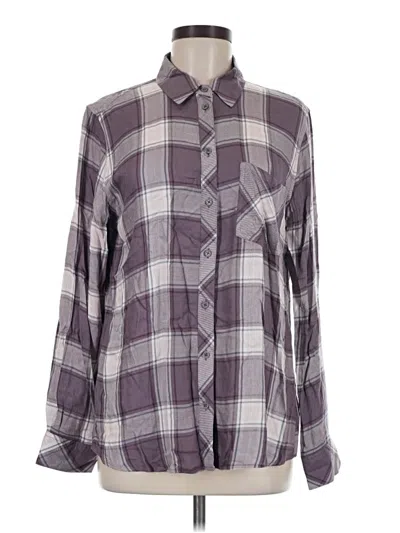 Pre-owned Cosmic Blue Love Long Sleeve Button Down Shirt In Purple