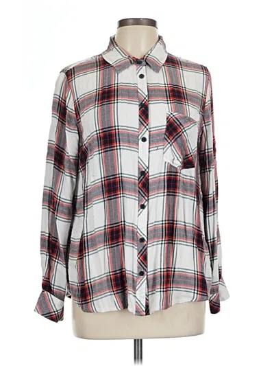 Pre-owned Cosmic Blue Love Long Sleeve Button Down Shirt In Silver