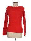 Cosmic Blue Love Pullover Sweater In Red