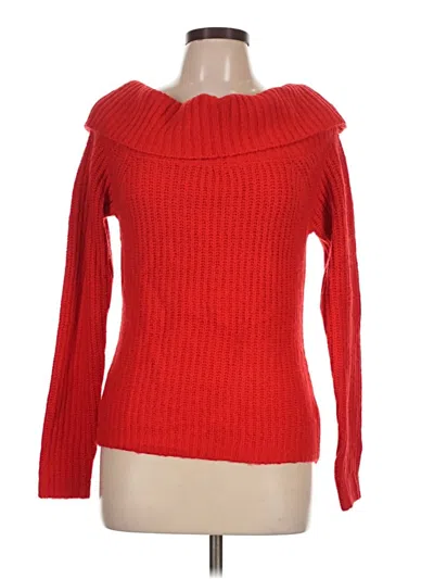 Cosmic Blue Love Pullover Sweater In Red