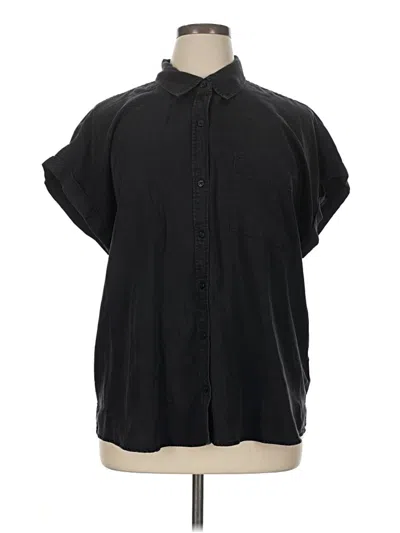 Pre-owned Cosmic Blue Love Short Sleeve Blouse In Black
