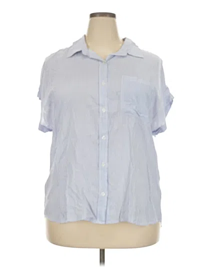 Cosmic Blue Love Short Sleeve Blouse In Blue
