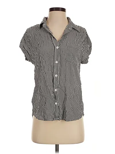 Pre-owned Cosmic Blue Love Short Sleeve Blouse In Gray