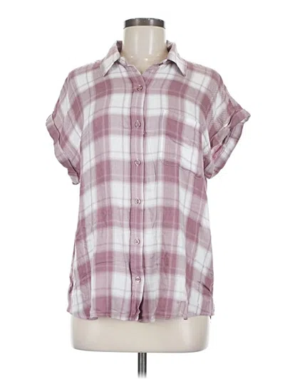Pre-owned Cosmic Blue Love Short Sleeve Blouse In Pink