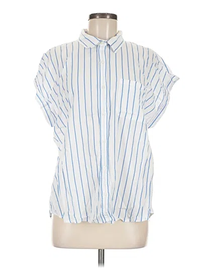 Pre-owned Cosmic Blue Love Short Sleeve Button Down Shirt In Blue
