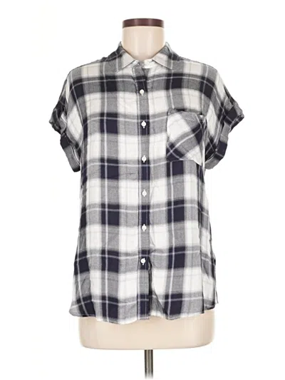 Pre-owned Cosmic Blue Love Short Sleeve Button Down Shirt In Silver