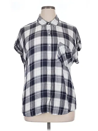 Pre-owned Cosmic Blue Love Short Sleeve Button Down Shirt In Silver
