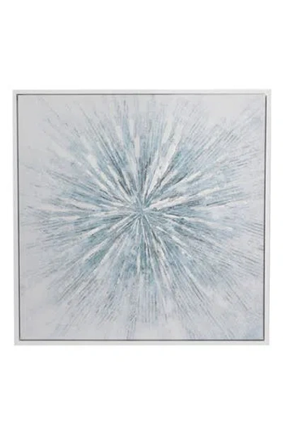 Cosmo By Cosmopolitan Abstract Canvas Framed Wall Art In White/blue