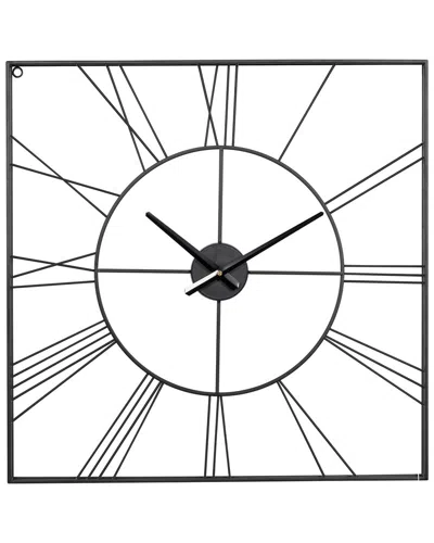 Cosmoliving By Cosmopolitan 24in Industrial Wall Clock In Black