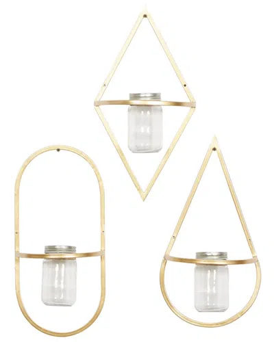 Cosmoliving By Cosmopolitan 3pc Wall Decor In Gold