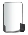 Cosmoliving By Cosmopolitan Black Metal 1 Shelf Wall Mirror In Black