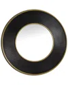 Cosmoliving By Cosmopolitan Black Metal Wall Mirror With Fluted Frame In Black