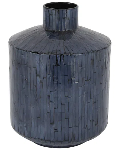 Cosmoliving By Cosmopolitan Blue Shell Vase