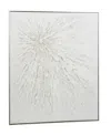 Cosmoliving By Cosmopolitan Canvas Starburst Framed Wall Art With Silver-tone Frame, 40" X 2" X 40" In White