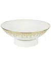 Cosmoliving By Cosmopolitan Ceramic Decorative Bowl With Abstract Melting  Drips In White