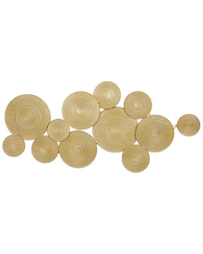 Cosmoliving By Cosmopolitan Contemporary Metal Wall Decor In Gold