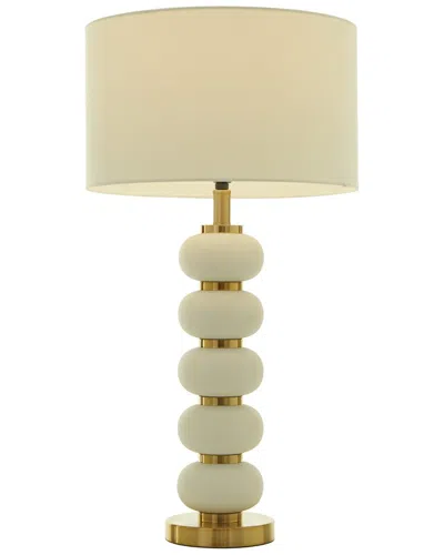 Cosmoliving By Cosmopolitan Contemporary Metal White Table Lamp