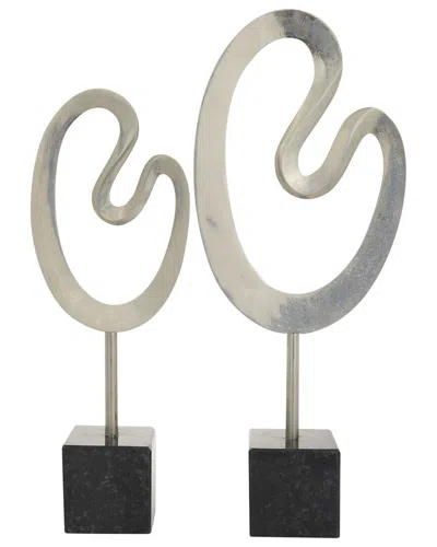 Cosmoliving By Cosmopolitan Contemporary Silver Scultptures
