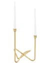 Cosmoliving By Cosmopolitan Contemporary Solid  Metal Candelabra In Gold