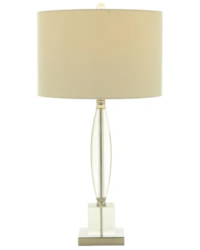 Cosmoliving By Cosmopolitan Glam Crystal White Table Lamp In Neutral