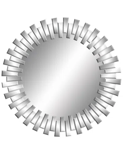 Cosmoliving By Cosmopolitan Glam Glass Wall Mirror In Silver