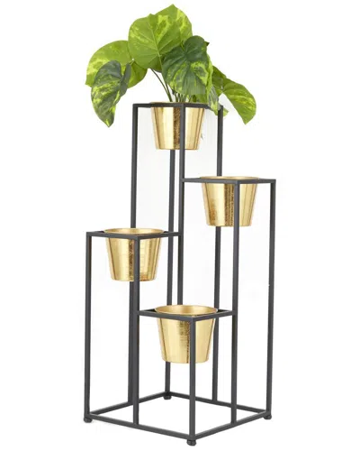 Cosmoliving By Cosmopolitan Glam Planter In Black