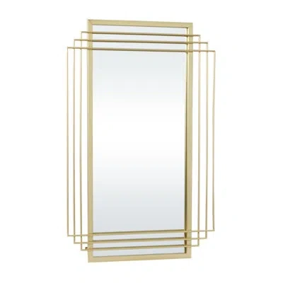 Cosmoliving By Cosmopolitan Gold Metal Geometric Wall Mirror