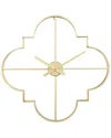 Cosmoliving By Cosmopolitan L Analog Geometric Glam Wall Clock In Gold
