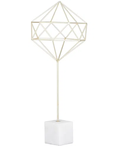 Cosmoliving By Cosmopolitan Marble Contemporary Tabletop Decor In Gold