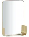 Cosmoliving By Cosmopolitan Metal 1 Shelf Wall Mirror In Gold