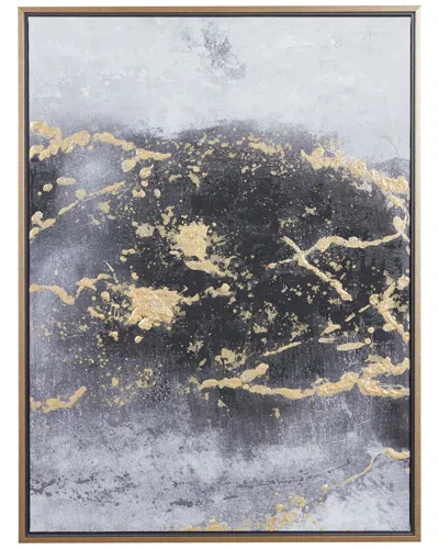 Cosmoliving By Cosmopolitan Metal Contemporary Abstract Framed Wall Art In Multi