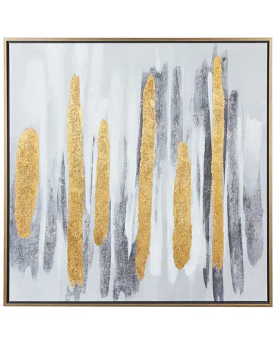 Cosmoliving By Cosmopolitan Metal Glam Abstract Framed Wall Art