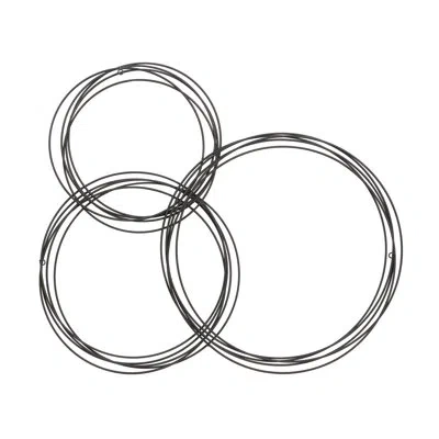 Cosmoliving By Cosmopolitan Metal Overlapping Ring Plate Wall Decor In Black